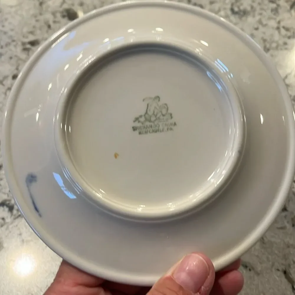 Wardroom Anchor Navy Officer Salad or Bread plate- Shenango China Newcastle